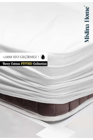 Terry Cotton Pamuklu Sıvı Geçirmez Fitted Full Kenar Tek - Çift Kişilik Çocuk Yatak Koruyucu Alezi