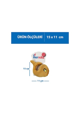Herniks Sesli Kumaş Nakışlı Köpek Oyuncağı Whali 15 CM
