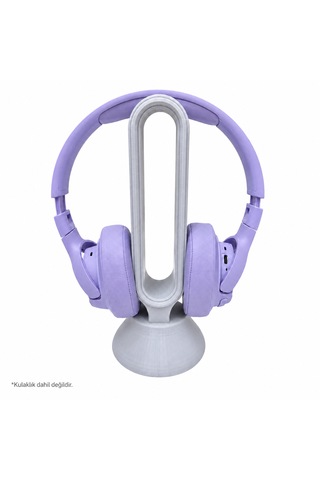 24 Cm Açık Gri 3d Baskı Kulaklık Standı Masaüstü Kulaklık Askılığı Ve Organizer