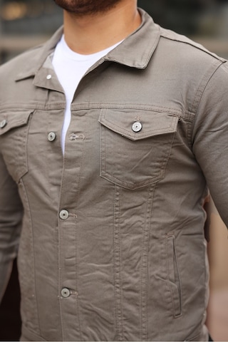 Koyu Bej Erkek Kot Ceket Bej