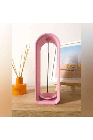 Storeşahin 3d Baskı The Shrine Tütsülük - Modern Kemer Formlu Tütsü Tutucu-pembe Shn0720