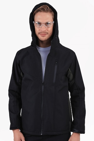 Çift Renkli Riptstop Softshell Mont Siyah - Haki