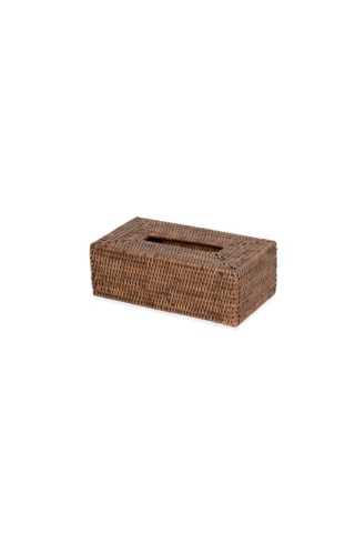Basket Mendil Kutusu, Tezgah Üstü - Kahve Kahve