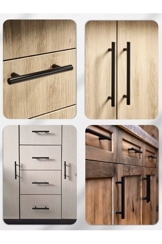 Trs Group Siyah Raylı Mobilya Kulpları 96 Mm Mobilyalar İçin 169915936 Siyah Mat