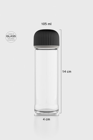 Renga Line 105 Ml Siyah Kapaklı Cam Tuzluk 121014 Siyah