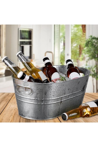 Dolıty Taşıma Kolları Ile Galvanizli Küvet Buz Kovası Tutucu Arjantin