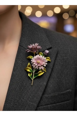 Vikkat Broş Çiçek 262272647 Yeşil