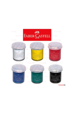 Faber Castell 6 Renk Guaj Boya Tüpte 6 Lı Set Çok Renkli