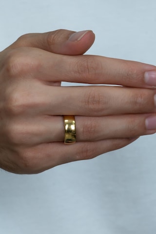 Unisex 8mm Geniş Bombeli Çelik Alyans Yüzük Cl19 001