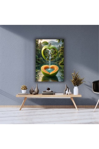 Diyetisyen Huzur Sağlık Motivasyon Temalı Dekoratif Cam Tablo -1