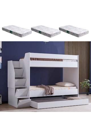 Ranza, Martin Yavrulu Ranza - Beyaz 3 Adet Comfort Yatak 240 CM