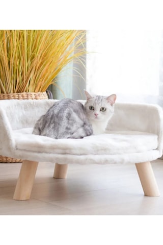 Missidea Puffy Kedi Ve Köpek Koltuğu Yumuşak Minderli Evcil Hayvan Yatağı