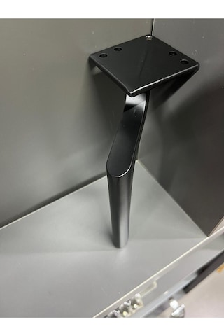 Zarif Metal Ayak 17cm Mat Siyah Komidin Koltuk Puf Vestiyer Tv Ünite Ayağı Modern Mobilya Komidin