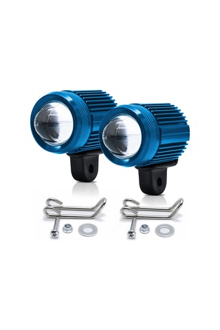 Xindoker Motor S7 Işık Lambaları 2 Adet Mavi - Beyaz/sarı/sarı+beyaz Işık Ve Strobe Modları, 60w 6000lm 9-80v