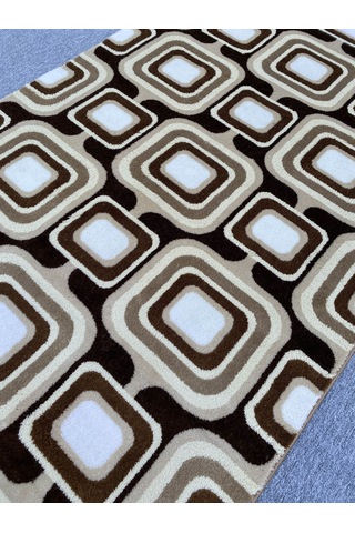 Saray Halı Klasik 11218 V 125x240 Kahve Krem Kesme Halı