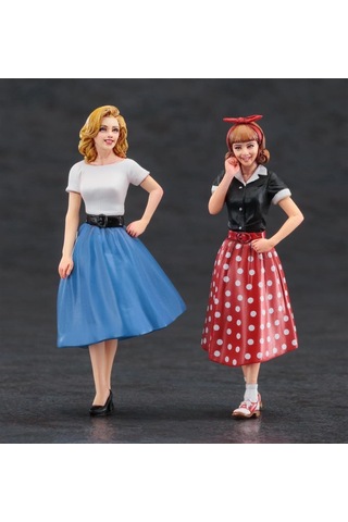 Hasegawa Fc10 29110 1/24 Ölçek, 50 Li Yılların Amerikan Kızları, Plastik Model Kiti-51516