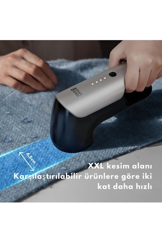 Lebenlang 2000 Mah Elektrikli Tüy Toplayıcı, Led Ekranlı, 6 Bıçaklı, Kıyafet Ve Kumaşlar İçin