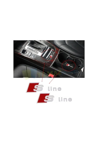 Audi S Line Direksiyon Vites Torpido Anahtarlık Logo Metalize 2 Adet