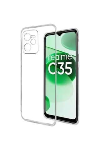Gld-spt- Newface Realme C35 Kılıf Lüx Şeffaf Silikon