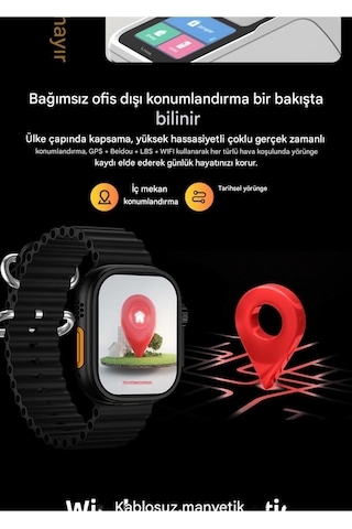 Hw Ultra 3 Call 5g Android Amoled Ekran Gps, Nfc, Kamera Yapay Zeka Destekli Akıllı Saat Btk Kayıt