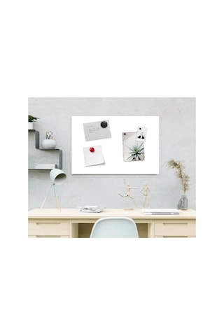 Dünya Magnet Beyaz Magnet Panosu, 50x70 Cm Dekoratif Metal Mıknatıs Pano Çok Renkli