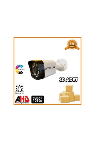 River World 10 Adet Güvenlik Kamerası 2 Mp 1080p 8 Atom Warm Led Bullet Ahd
