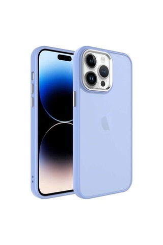 Apple Uyumlu iPhone 14 Pro Kılıf Buzlu Sert Pc Zore May Kapak Lila