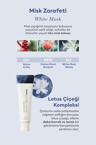 Yaşlanma Karşıtı Yumuşatıcı Parfümlü El Kremi Mılk Baobab Blooming Perfume Hand Cream White Musk
