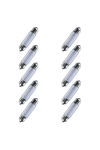 10 Adet 12V 10W Sofit Ampul 39mmX10mm