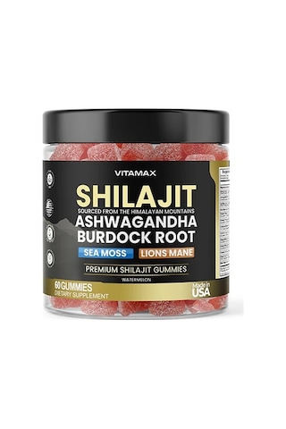 Shilajit Sourced Sea Moss + Lion's Mane Watermelon 60 Gummies