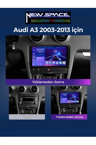Audi A3 Android 6gb Ram 128gb Rom 8 Çekirdek Carplay Multimedya
