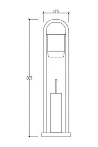 Tema Ayaklı Kağıtlı Klozet Tuvalet Fırça Seti 430 Kalite 81300