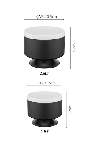 Nandy Home Güveç Model Dik Ayaklı 2'li Saksı Seti Mavi