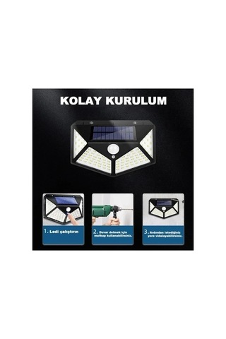 Güçlü 100 Led Dış Mekan Solar Lamba 270 Çok Renkli