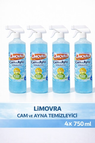 Cam & Parlak Yüzey 750ml - Bitkisel 4'lü