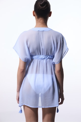 Penti Açık Mavi Basic Şifon V Yaka Mini Kaftan