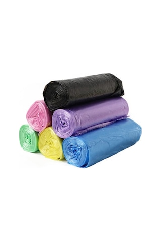 Springsun "5 Rulo 100 Adet Çöp Poşeti - Dayanıklı, Kokusuz, 45x50cm Siyah Mutfak Çöp Torbaları"