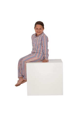 The Nuba The Don Çok Renkli Çizgili Erkek Çocuk Pijama Takımı (9-14 Yaş)