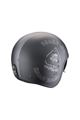 Scorpion Belfast Evo Spade Açık Motosiklet Kaskı Mat Siyah Gümüş