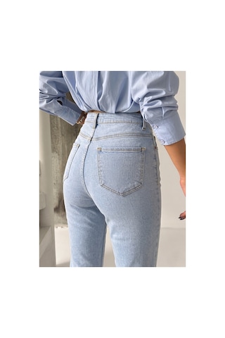 Bluemarlin Buz Kar Yüksek Bel Power Dar Paça Denim Pantolon Buz Kar