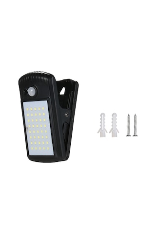 Vkemall Siyah 40 Led Güneş Enerjili Klasik Lambası, Işık Ve Vücut Algılama, 2000mah Batarya, Ip65 Su Geçirmez, 3.5w, Tek Adet