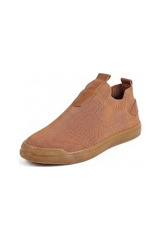 Daytex 4224 Erkek Slip-on - Full Triko Örgü Termo Taban Sneaker Taba