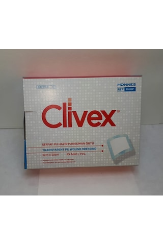 Clivex Şeffaf PU Emici Pedli Pansuman Örtü 9 x 10 CM