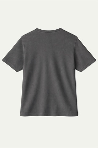 Fitilli Oversize Tişört Antrasit