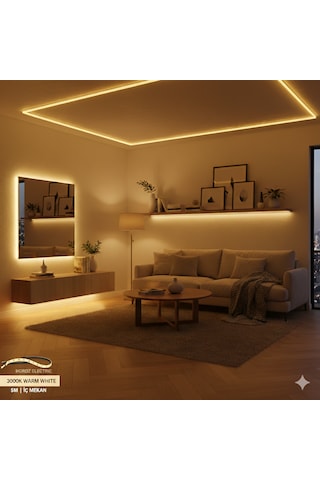 Horoz Electrıc 5 Metre İç Mekan Şerit Led 3000k Gün Işığı 5 Metre