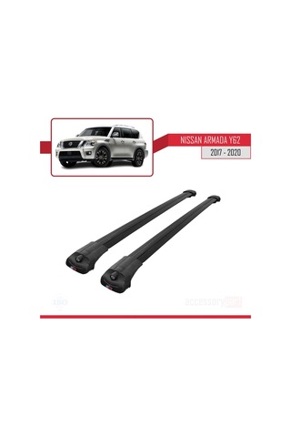 Nissan Armada Y62 2017-2020 Arası İle Uyumlu Ace-1 Ara Atkı Tavan Barı Siyah