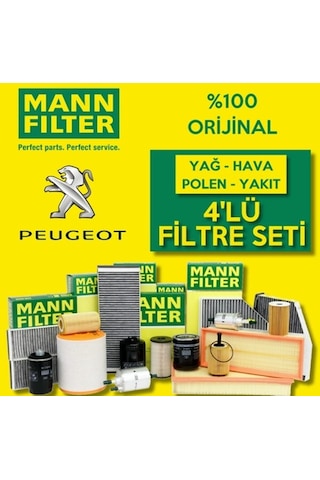 Peugeot 307 1.6 Hdi Mann-Filter Filtre Bakım Seti 2004-2009