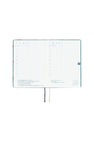 Hobonichi Ajanda Techo Hon - A6 Japanese - Bow & Tie: In The Forest - 2026 Jan Start Mavi