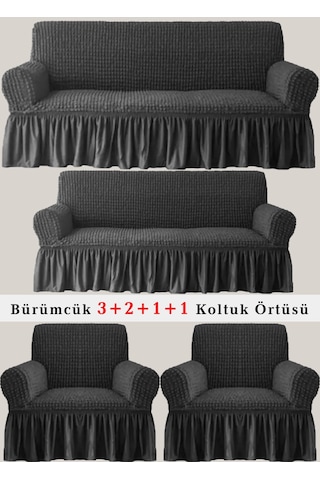 Upmall Bürümcük Koltuk , Çekyat Örtüsü, Kılıfı 3211 Antrasit Antrasit
