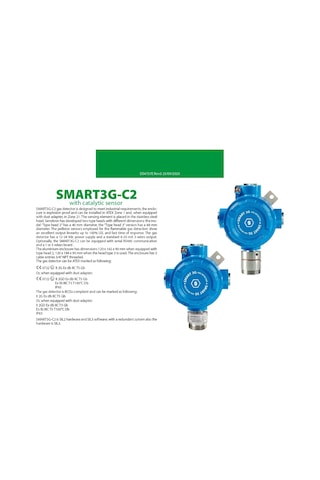 S2097vb Gc2 Sensitron Smart3g Gaz Dedektörü 4-20ma Çıkışlı Atex Iecex Sertifikalı